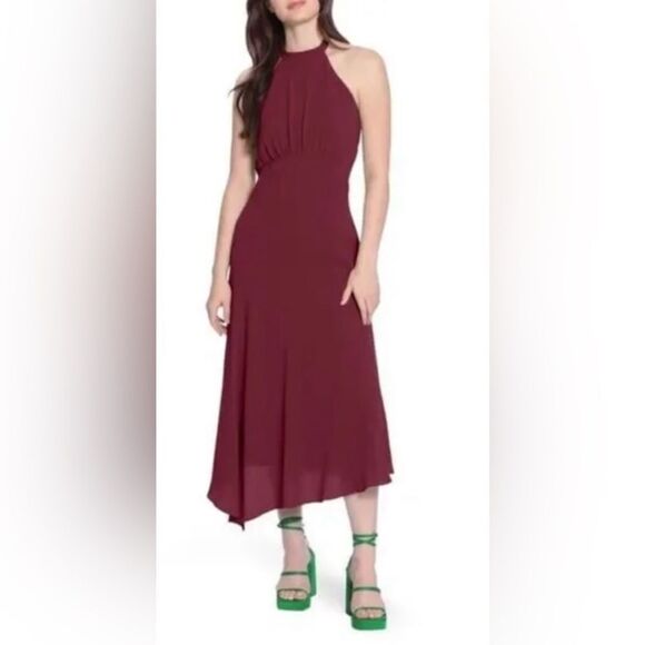 NWOT -Donna Morgan Crêpe Halter Dress size 6 - Picture 1 of 5